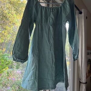 NWT! Roxy girls Teal Long Sleeve Dress